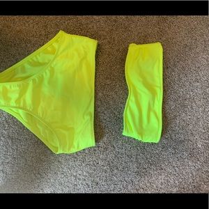 Target - Neon Yellow High Waisted Bandeau